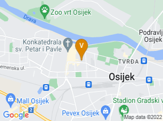 map of Faculty of Humanities and Social Sciences, University of Osijek