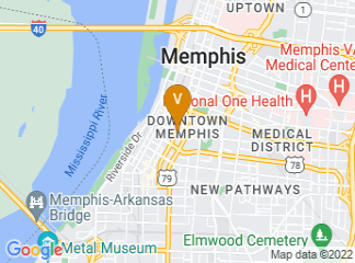 map of Beale Street Entertainment District