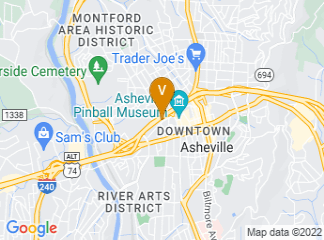 map of DoubleTree by Hilton Asheville Downtown