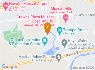 map of Crowne Plaza Muscat Ocec, an IHG Hotel