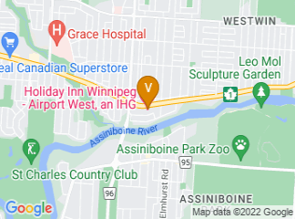 map of Holiday Inn Winnipeg - Airport West, an IHG Hotel