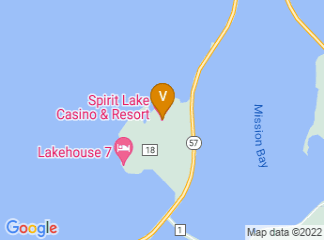 map of Spirit Lake Casino & Resort