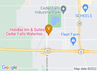 map of Holiday Inn & Suites Cedar Falls-Waterloo Event Ctr, an IHG Hotel