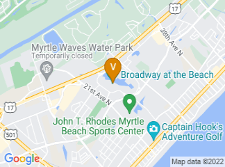 map of Broadway at the Beach