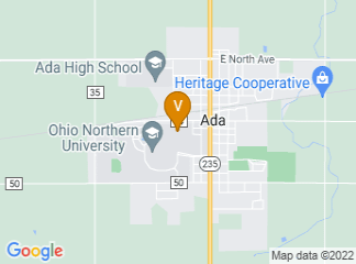 map of Ohio Northern University Raabe College of Pharmacy