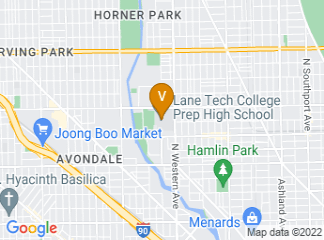 map of Lane Tech College Prep High School