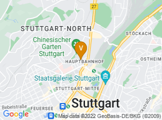 map of Chamber of Commerce (IHK) Stuttgart