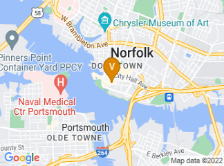 map of Downtown Norfolk Council