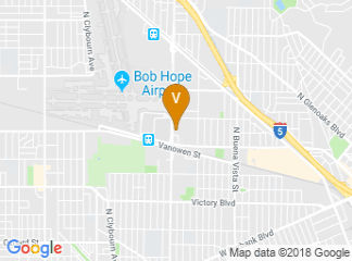 map of Los Angeles Marriott Burbank Airport