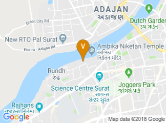 map of The Gateway Hotel Athwalines Surat
