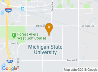 map of Michigan State University Pavillion