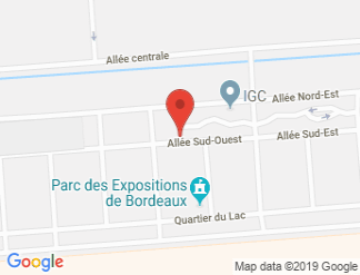 map of Parc des Expositions de Bordeaux / Bordeaux Exhibition Centre