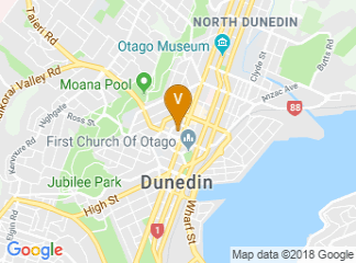 map of Dunedin Town Hall