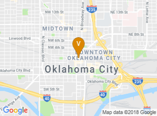 map of Oklahoma City Convention and Visitors Bureau