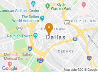 map of Aloft Dallas Downtown