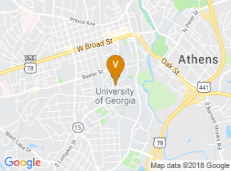 map of The University of Georgia