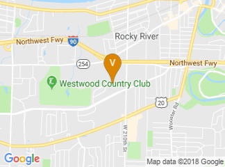 map of Rocky River Memorial Hall