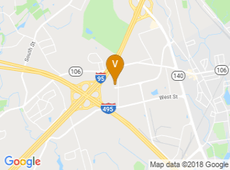 map of Holiday Inn Mansfield-Foxboro Area
