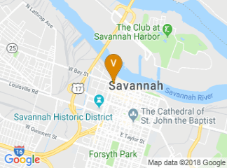 map of DoubleTree by Hilton Hotel Savannah Historic District