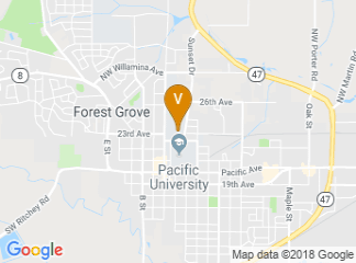 map of Pacific University
