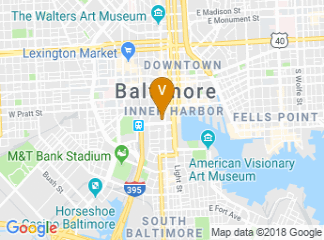 map of Sheraton Inner Harbor Hotel