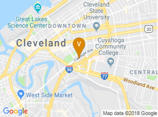 map of Hilton Garden Inn Cleveland Downtown