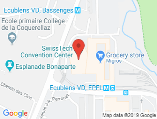 map of Swiss Tech Convention Center