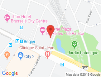 map of Crowne Plaza Brussels - Le Palace