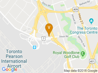 map of Hilton Toronto Airport Hotel & Suites