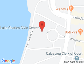 map of Lake Charles Civic Center