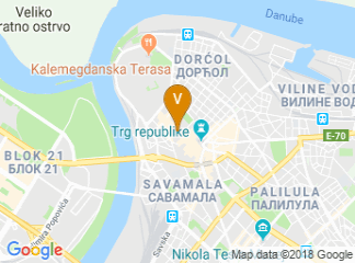 map of Serbian Academy of Sciences and Arts