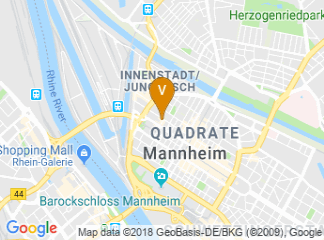 map of Mercure Hotel Mannheim am Rathaus