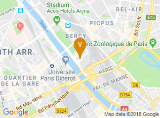 map of Hotel Pullman Paris Centre Bercy