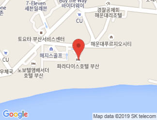 map of Paradise Hotel Busan