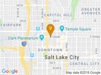 map of Radisson Salt Lake City Downtown