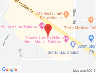 map of Hilton Akron/Fairlawn