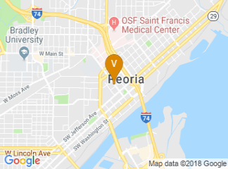 map of Peoria Marriott Pere Marquette