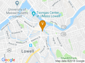 map of UMass Lowell Inn & Conference Center