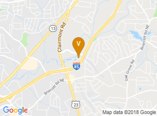 map of Atlanta Marriott Century Center/Emory Area