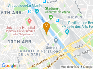 map of National Library of France - Francois Mitterrand