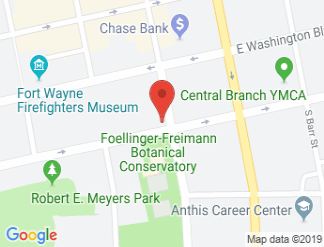 map of Hilton Fort Wayne at the Grand Wayne Convention Center