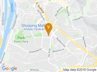 map of Panorama Hotel Prague