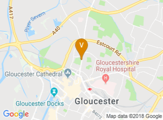 map of Gloucester Rugby Club