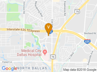 map of The Westin Dallas Park Central