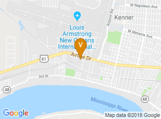 map of Hilton New Orleans Airport