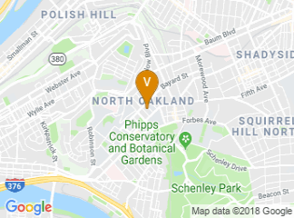 map of Wyndham Pittsburgh University Center