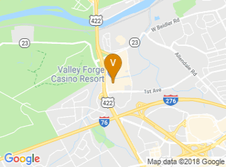 map of Valley Forge Casino Resort