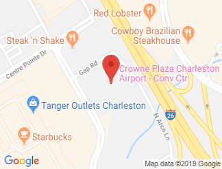 map of Crowne Plaza Charleston Airport - Conv Ctr