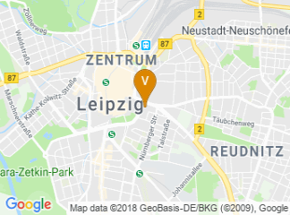 map of Radisson Blu Hotel, Leipzig