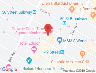 map of Crowne Plaza Times Square Manhattan